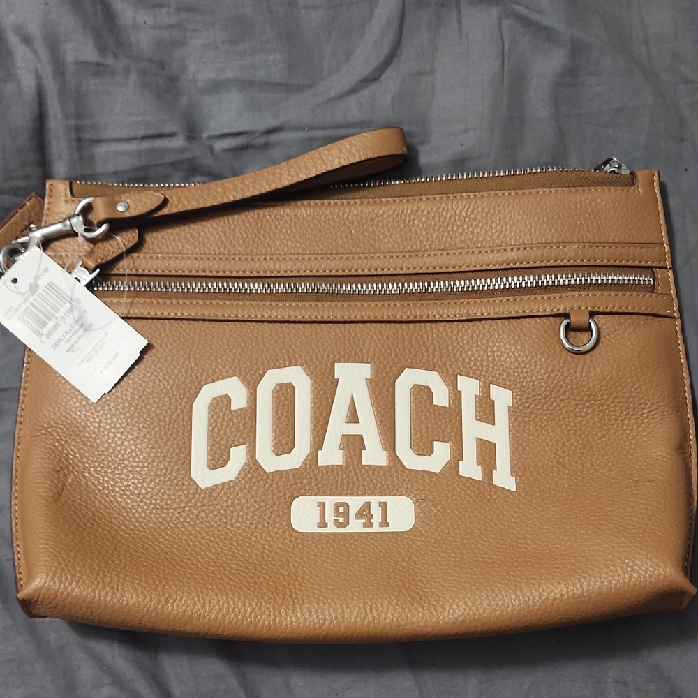 Coach Brown Leather Pouch Men's/Women's